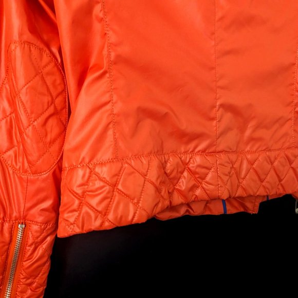 Vince Camuto Orange Quilted Moto Jacket - Picture 7 of 10